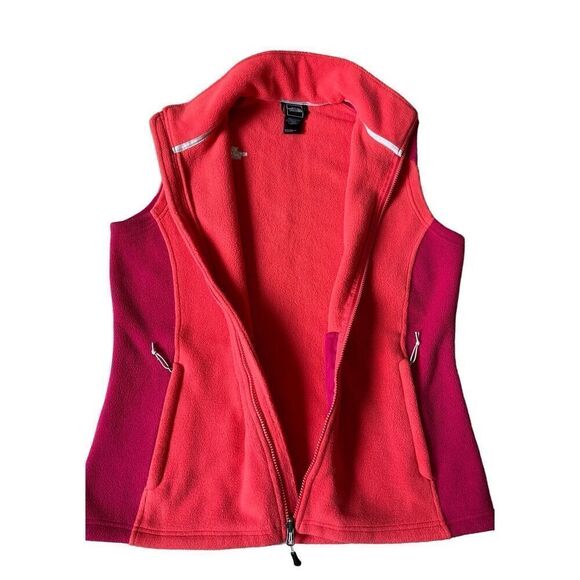 The North Face Womens Vest Full Zip Orange Pink L Fleece - Picture 9 of 9